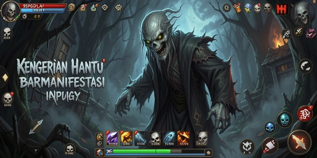Screenshot gameplay 95PGPLAY menampilkan suasana horor yang mencekam.