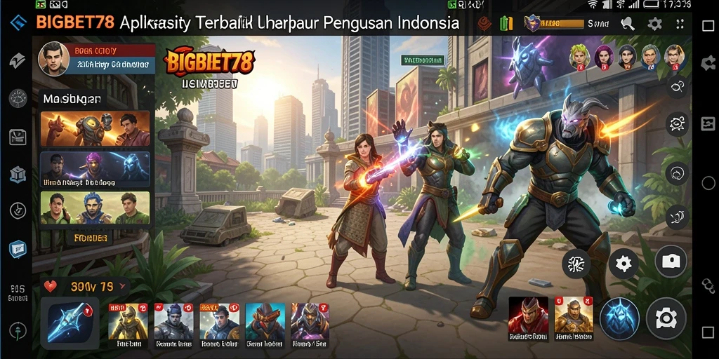 Tampilan utama aplikasi BIGBET78 dengan fitur utilitas yang lengkap.