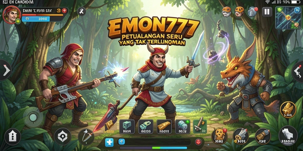 Tampilan menarik dari gameplay petualangan di EMON777.