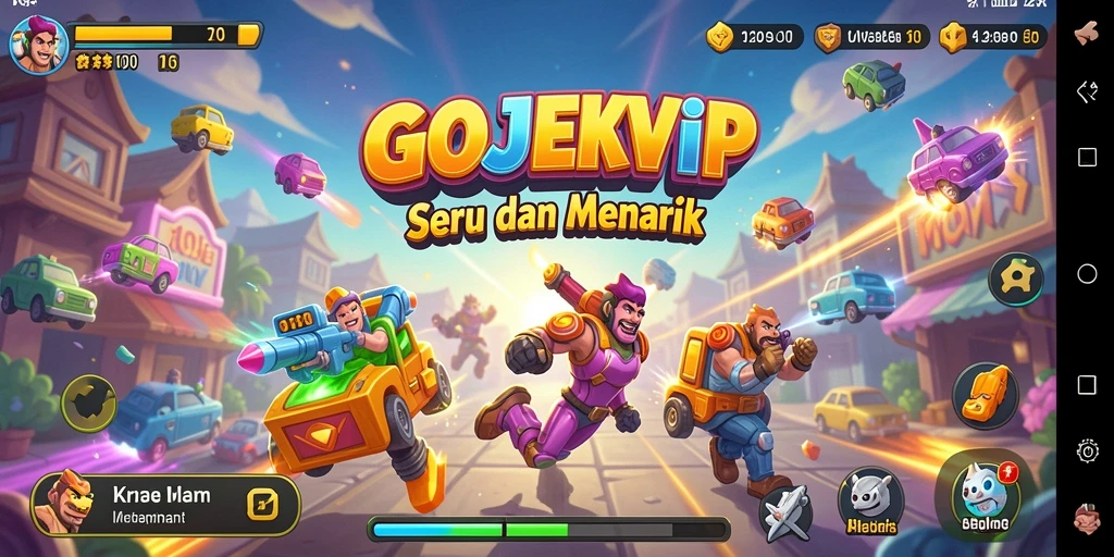 Tampilan gameplay seru dan menantang dari GOJEKVIP.