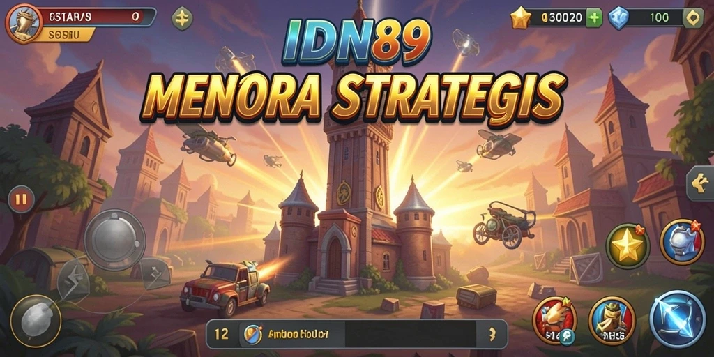 Screenshot IDN89 memperlihatkan aksi menara perang yang mendebarkan.