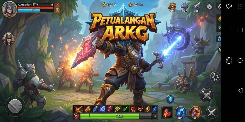 Screenshot KPK100 menunjukkan aksi seru dalam petualangan ARPG.